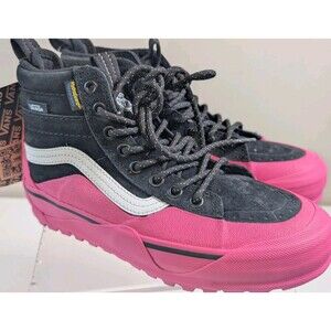 VANS SK8 Hi Dip MTE-2 Hiking Boots Shoes Pink Black Suede Womens 5.5